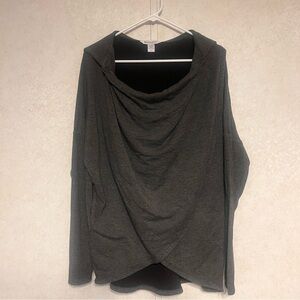 Athleta Dark Gray Crewneck Long Sleeve Top